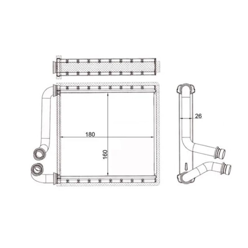 Salono radiatorius MAHLE AH354000S AH 354 000S