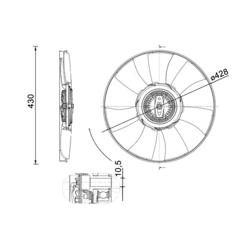 MAHLE CFF 529 000P ventiliatorius, radiatoriaus