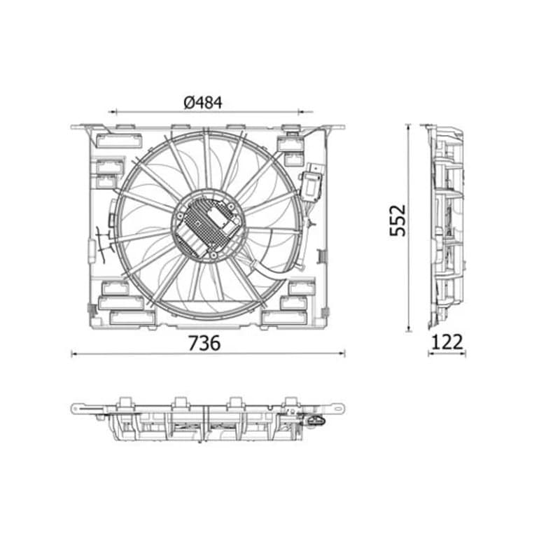MAHLE CFF 646 000P ventiliatorius, radiatoriaus