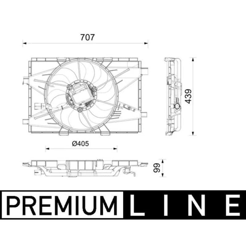 MAHLE CFF 664 000P ventiliatorius, radiatoriaus