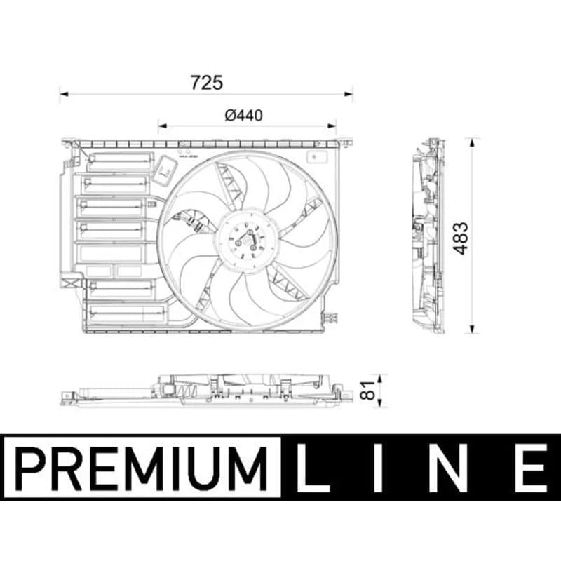 MAHLE CFF 671 000P ventiliatorius, radiatoriaus