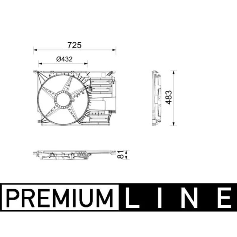 MAHLE CFS 30 000P apdanga, radiatoriaus ventiliatorius
