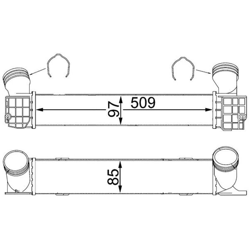 MAHLE CI 146 000S tarpinis suslėgto oro aušintuvas, kompresorius