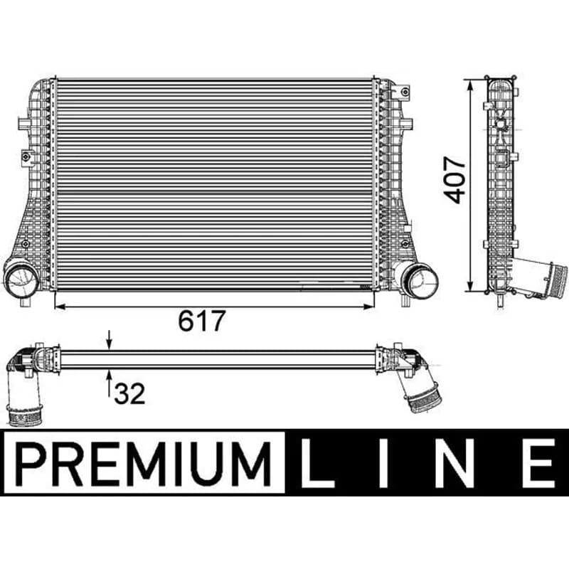 MAHLE CI 208 000P tarpinis suslėgto oro aušintuvas, kompresorius