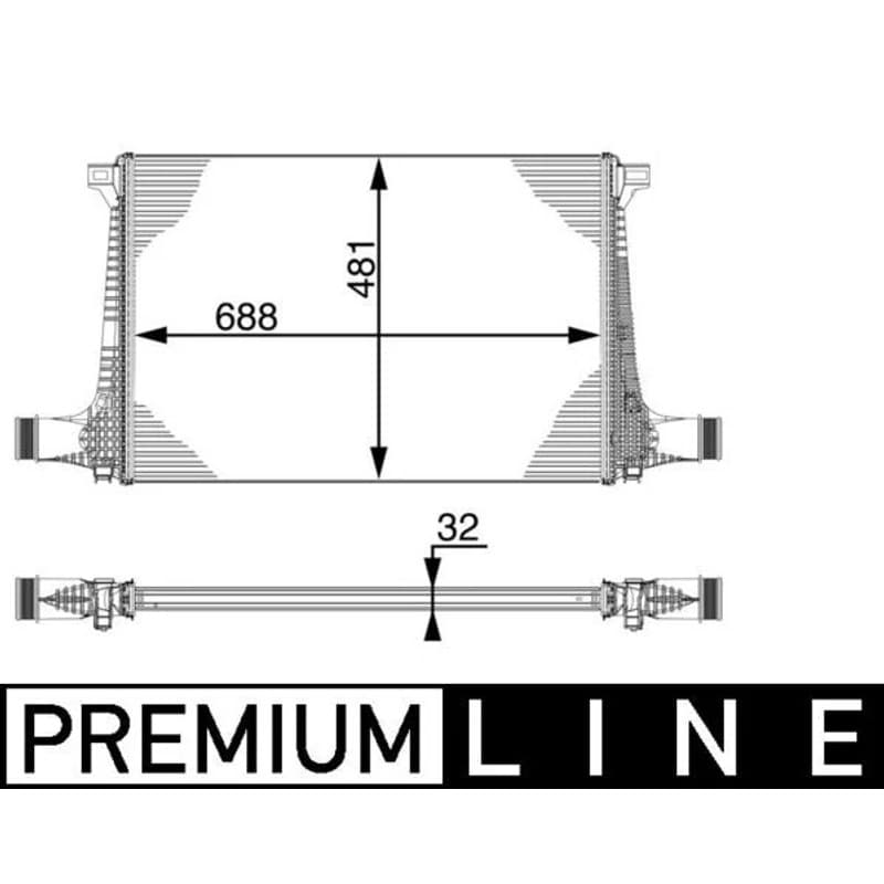 MAHLE CI 220 000P tarpinis suslėgto oro aušintuvas, kompresorius