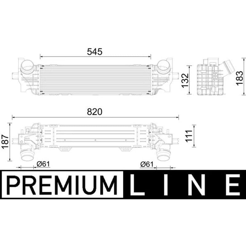 MAHLE CI 626 000P tarpinis suslėgto oro aušintuvas, kompresorius CI626000P