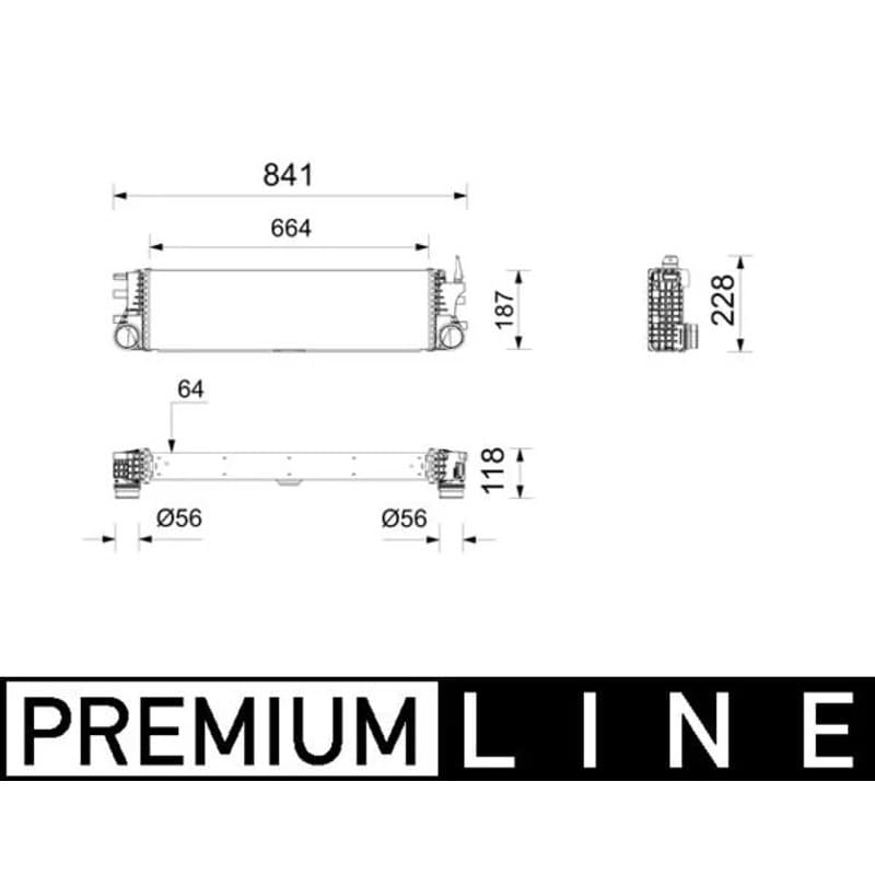 MAHLE CI 742 000P tarpinis suslėgto oro aušintuvas, kompresorius