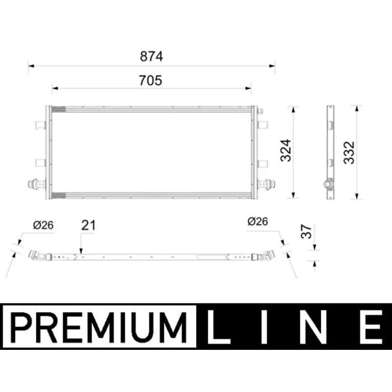 MAHLE CIR 44 000P žemos temperatūros radiat., tarpinis suslėgto oro aušintuvas