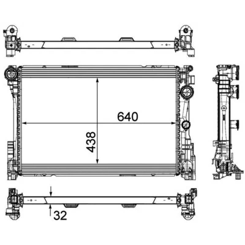 MAHLE CR 1684 000P radiatorius, variklio aušinimas CR1684000P