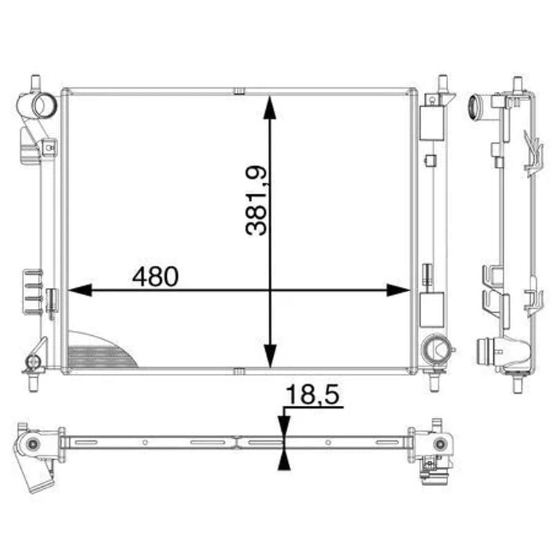 MAHLE CR 1972 000P radiatorius, variklio aušinimas CR1972000P
