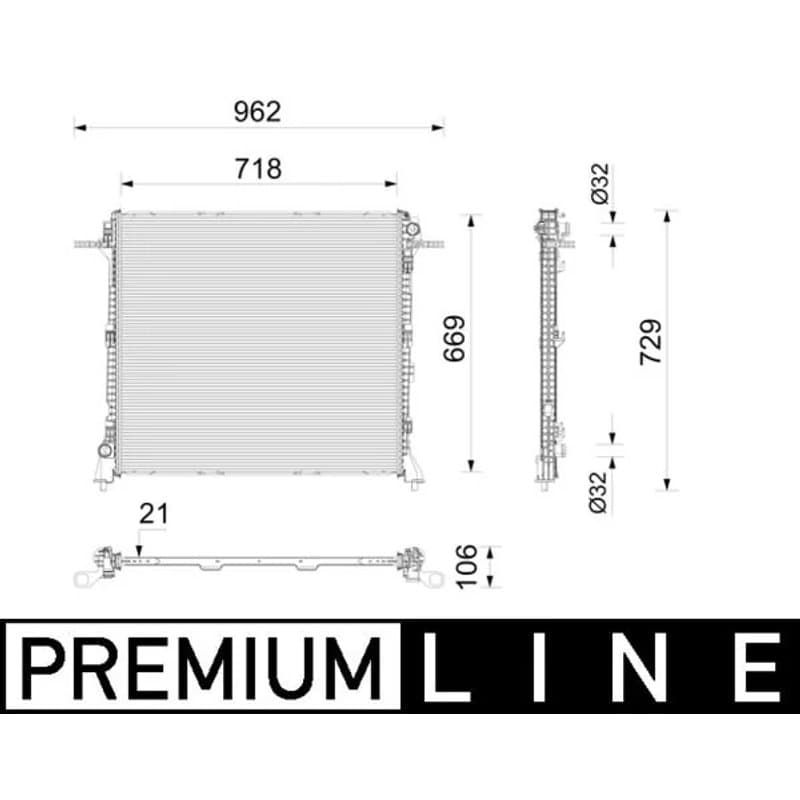 MAHLE CR 2788 000P radiatorius, variklio aušinimas