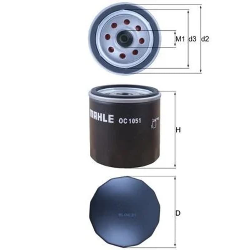 MAHLE OC 1051 alyvos filtras OC1051 MAHLE