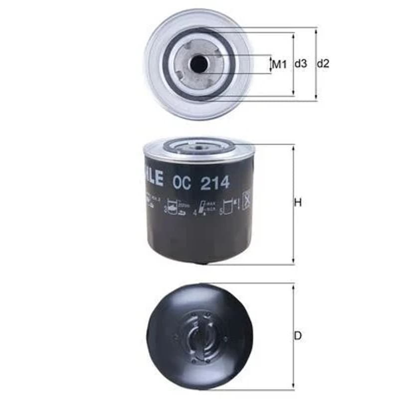 MAHLE OC 214 alyvos filtras OC214 MAHLE