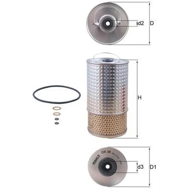 MAHLE OX 38D alyvos filtras OX38D MAHLE