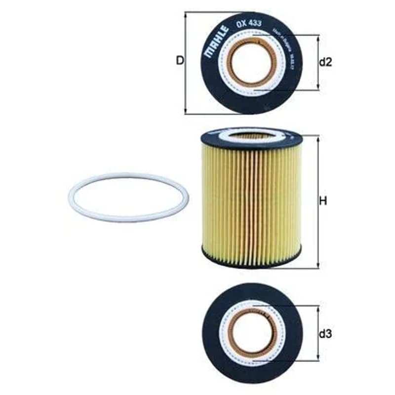 MAHLE OX 433D alyvos filtras OX433D MAHLE