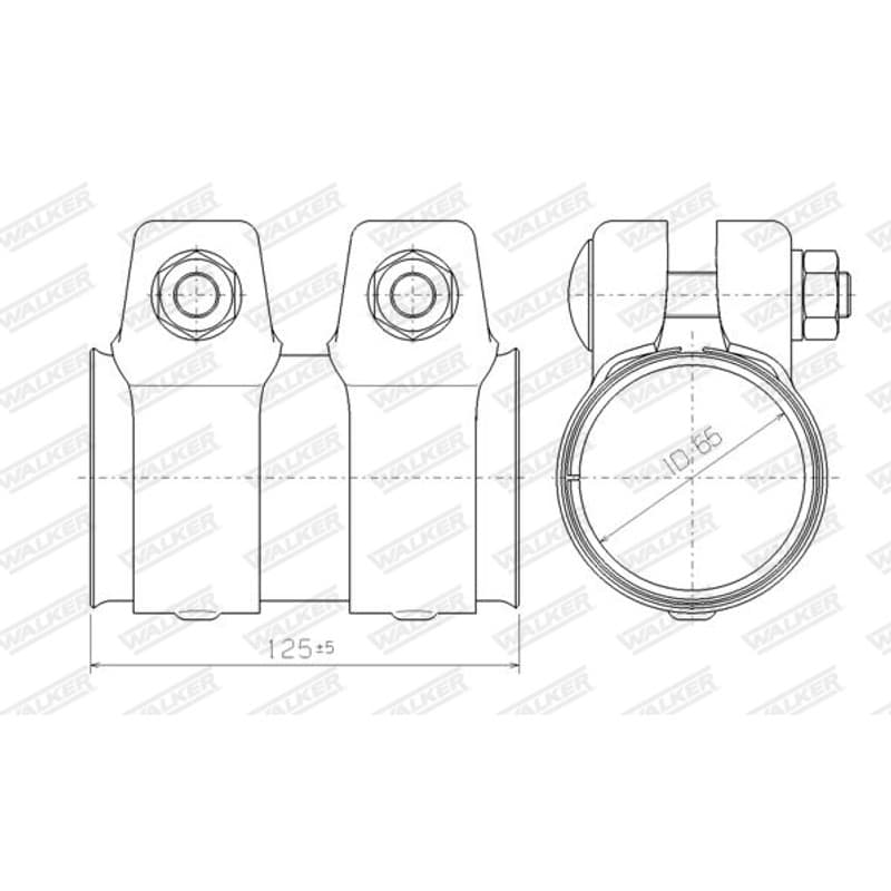 WALKER vamzdžių sujungimas, išmetimo sistema 80721 WALKER