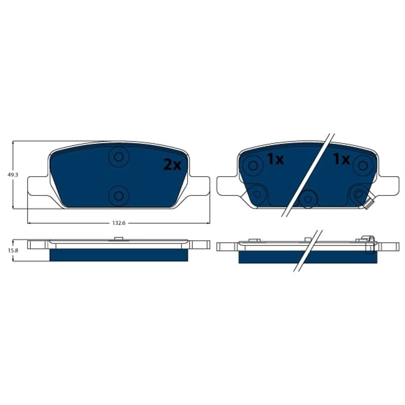 TRW stabdžių trinkelių rinkinys, diskinis stabdys GDB2380BTE