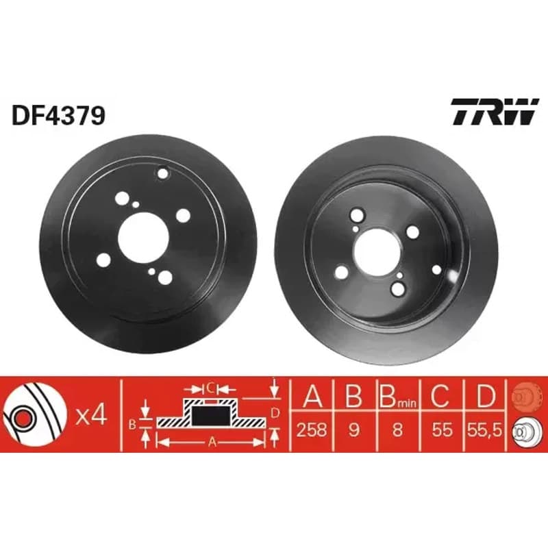 TRW stabdžių diskas DF4379