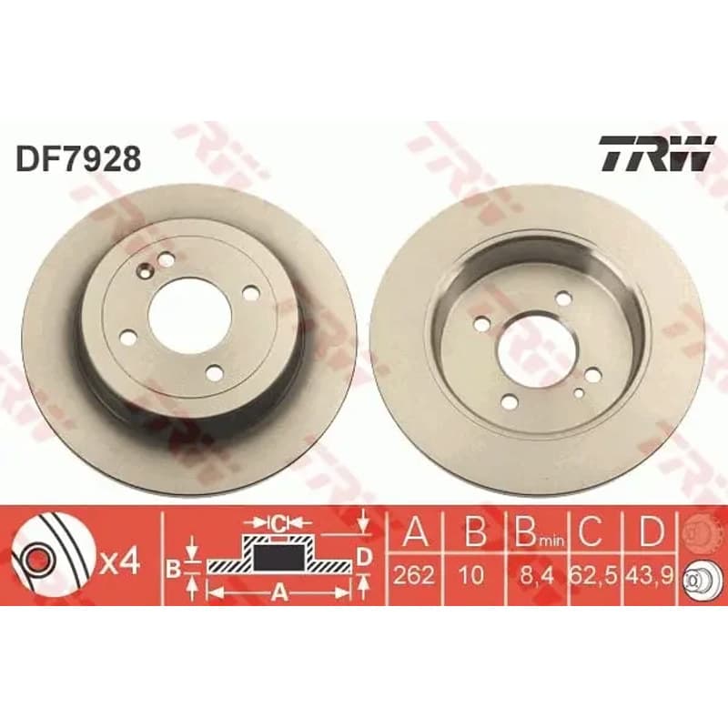 TRW stabdžių diskas DF7928