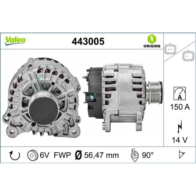 VALEO kintamosios srovės generatorius 443005 VALEO