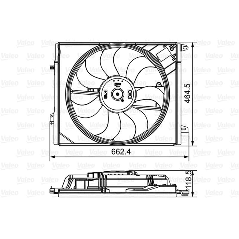 VALEO ventiliatorius, radiatoriaus 696881 VALEO