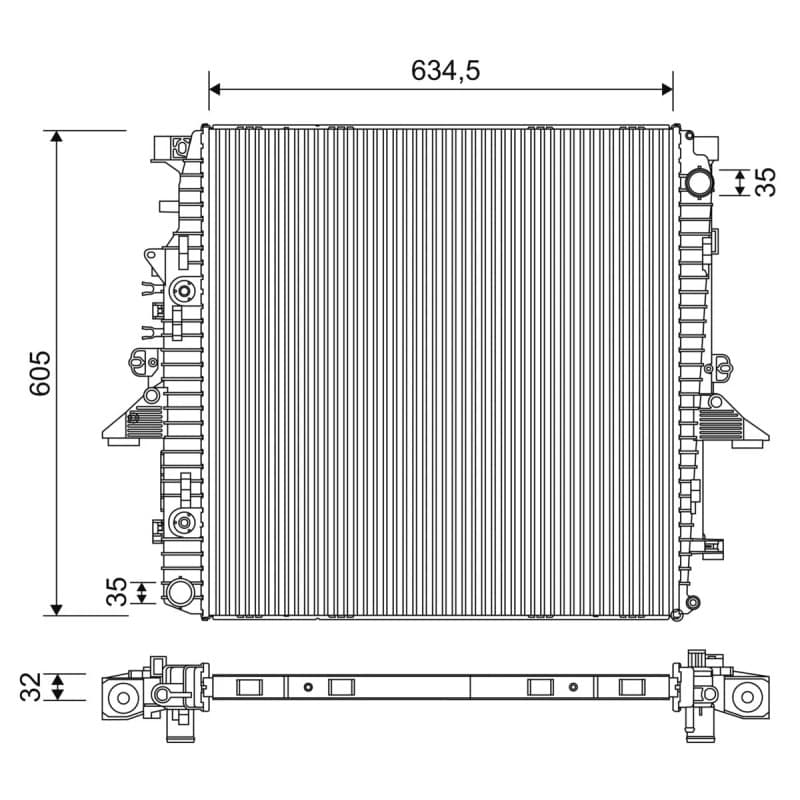 VALEO radiatorius, variklio aušinimas 701268 VALEO