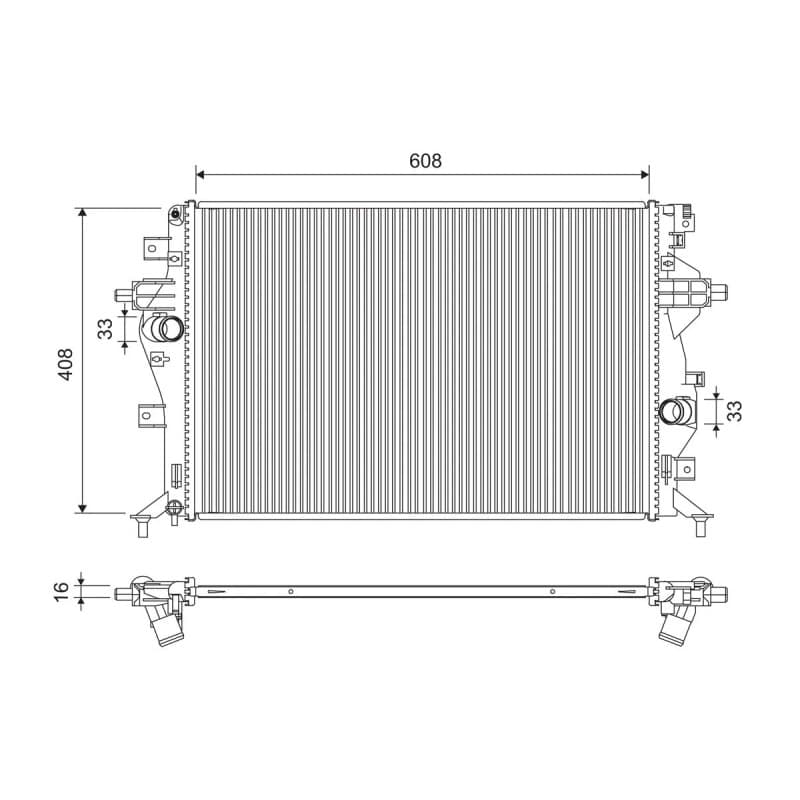 VALEO radiatorius, variklio aušinimas 701321 VALEO