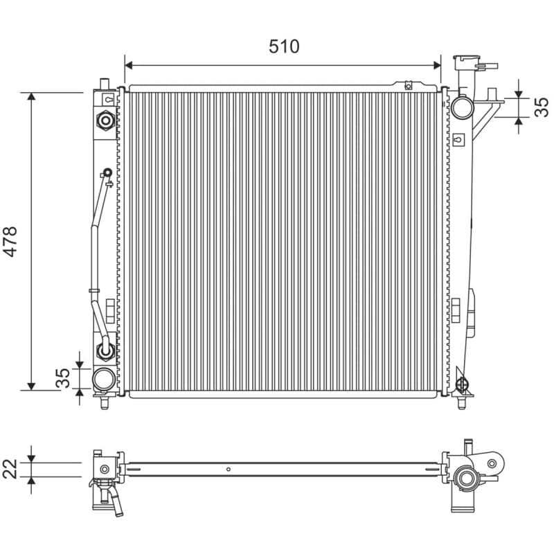 VALEO radiatorius, variklio aušinimas 701363 VALEO