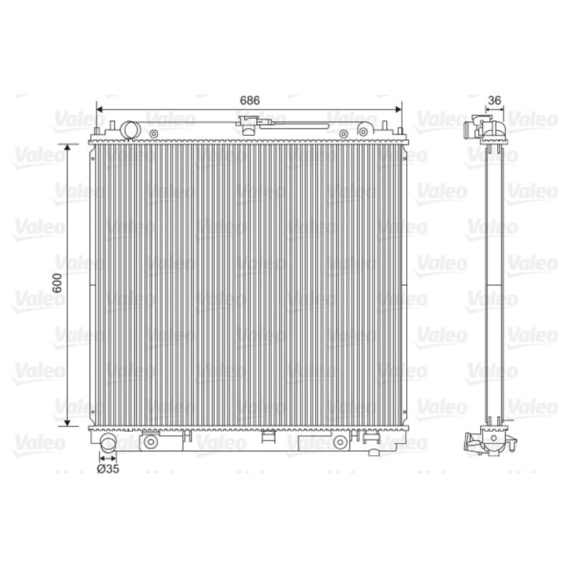 VALEO radiatorius, variklio aušinimas 701610 VALEO