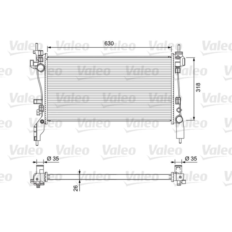 VALEO radiatorius, variklio aušinimas 701718 VALEO