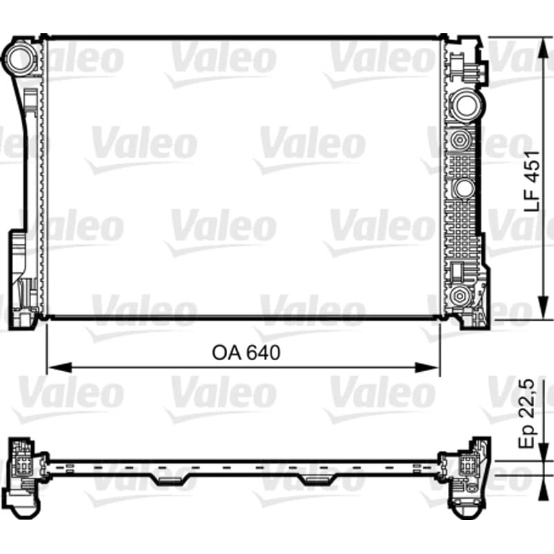 VALEO radiatorius, variklio aušinimas 735285 VALEO
