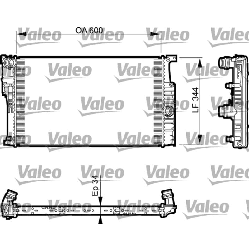 VALEO radiatorius, variklio aušinimas 735493 VALEO