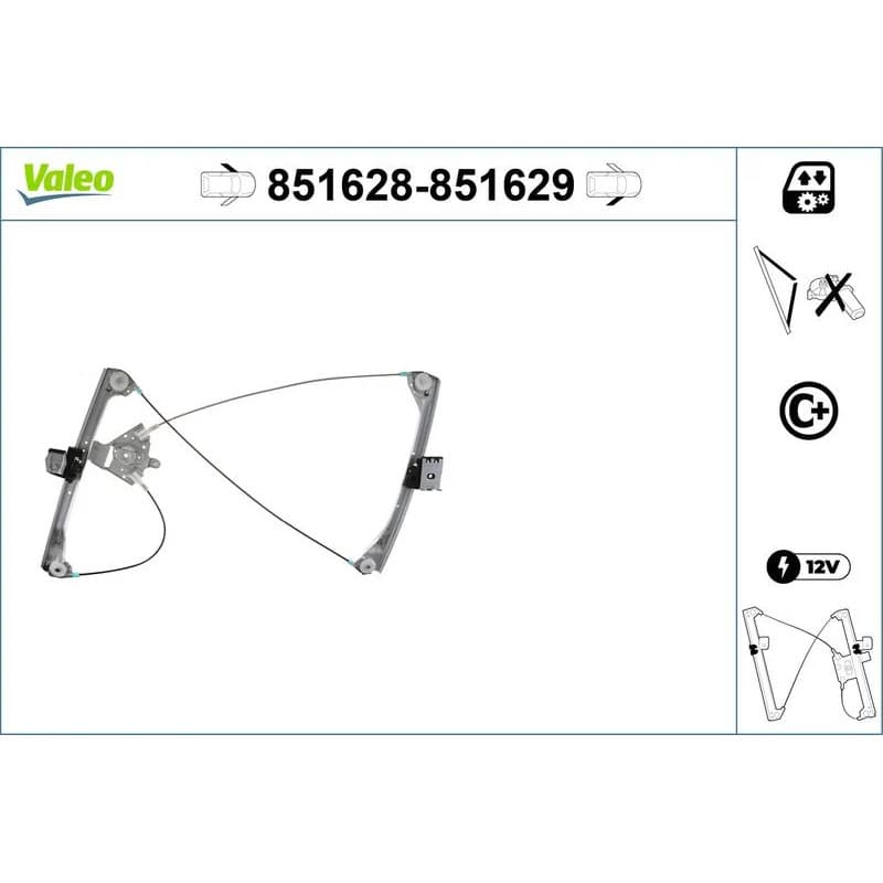 VALEO lango pakėliklis 851629