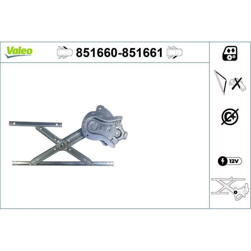 VALEO lango pakėliklis 851660 VALEO