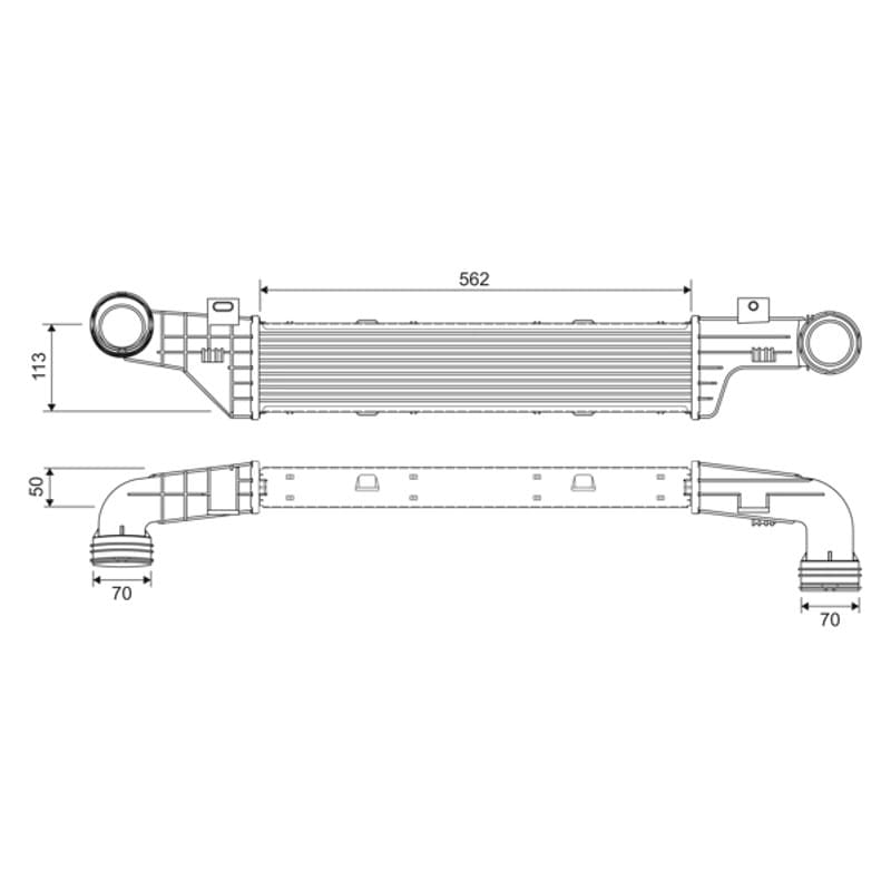 VALEO tarpinis suslėgto oro aušintuvas, kompresorius 817907 VALEO