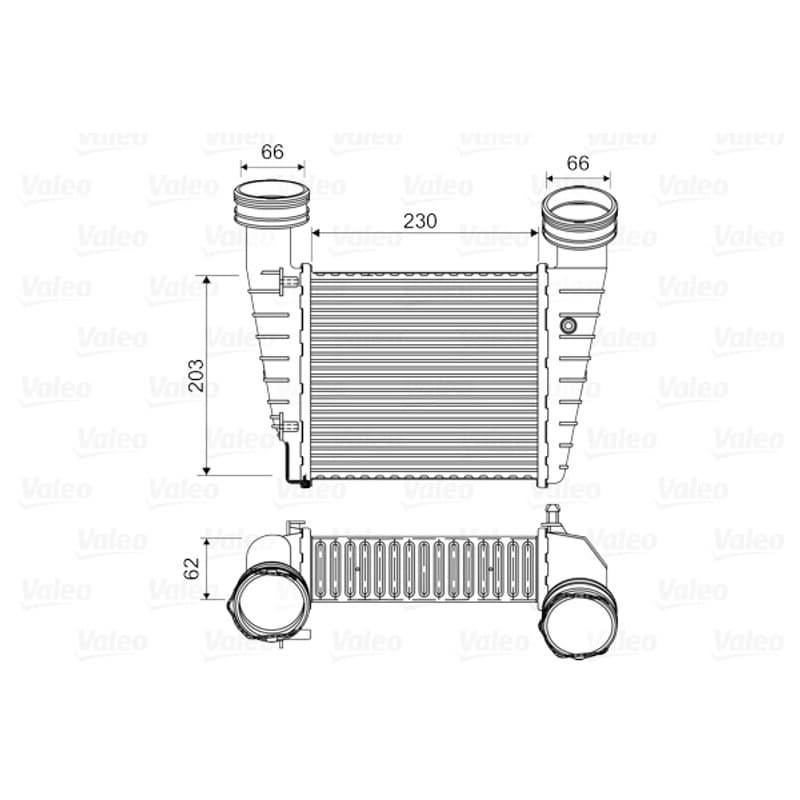 VALEO tarpinis suslėgto oro aušintuvas, kompresorius 817938 VALEO