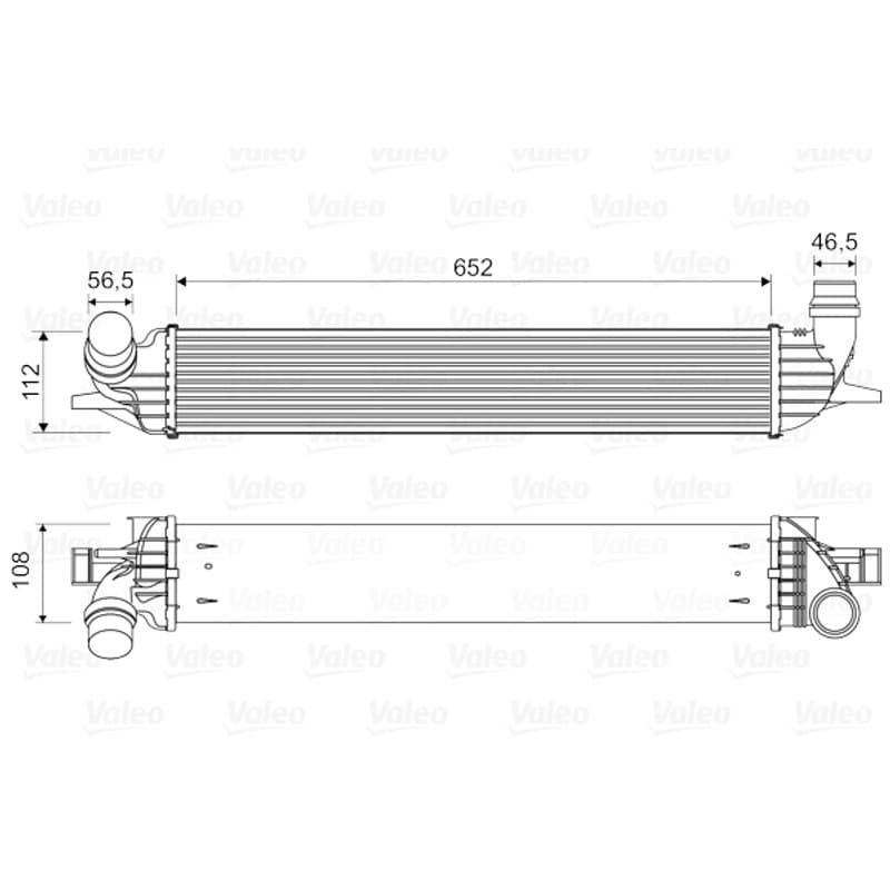 VALEO tarpinis suslėgto oro aušintuvas, kompresorius 818330 VALEO