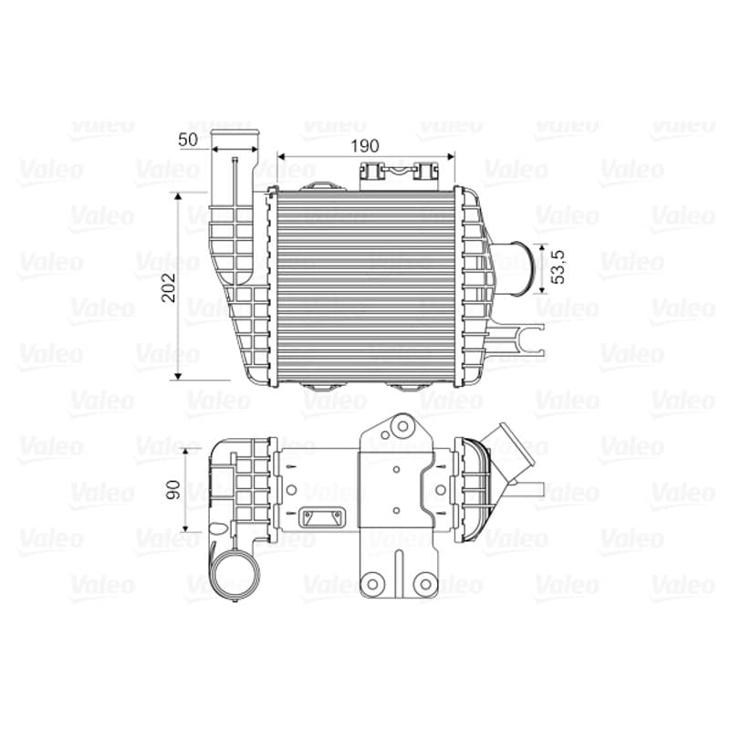 VALEO tarpinis suslėgto oro aušintuvas, kompresorius 818349 VALEO
