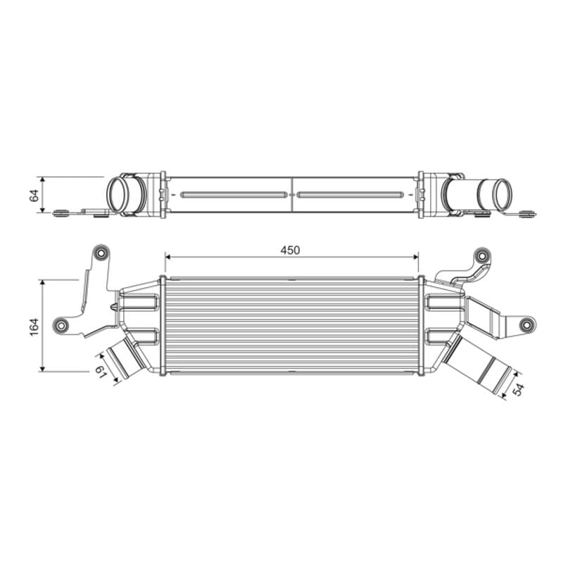 VALEO tarpinis suslėgto oro aušintuvas, kompresorius 818370 VALEO