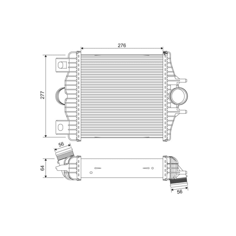 VALEO tarpinis suslėgto oro aušintuvas, kompresorius 818384 VALEO