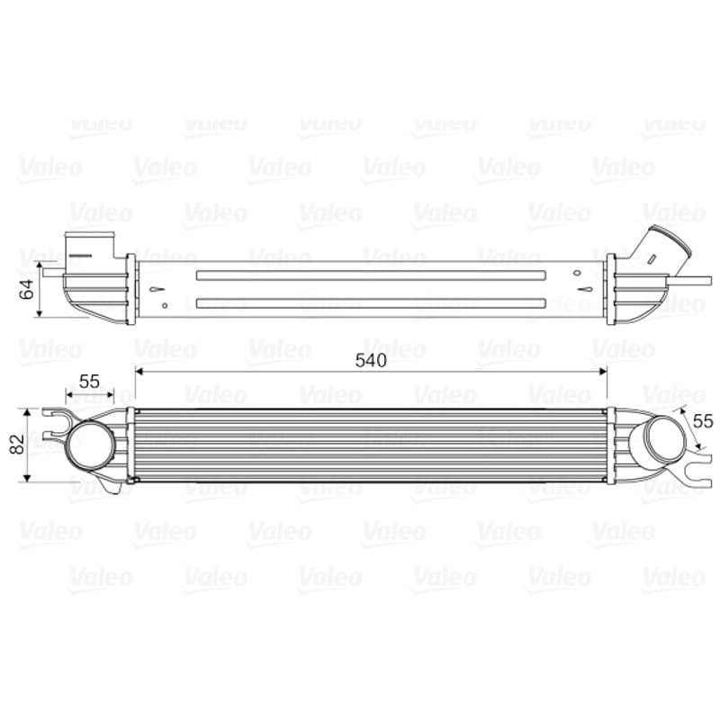 VALEO tarpinis suslėgto oro aušintuvas, kompresorius 818580 VALEO