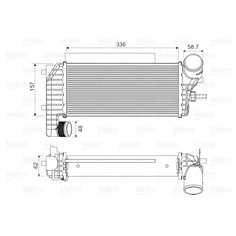 VALEO tarpinis suslėgto oro aušintuvas, kompresorius 818604 VALEO