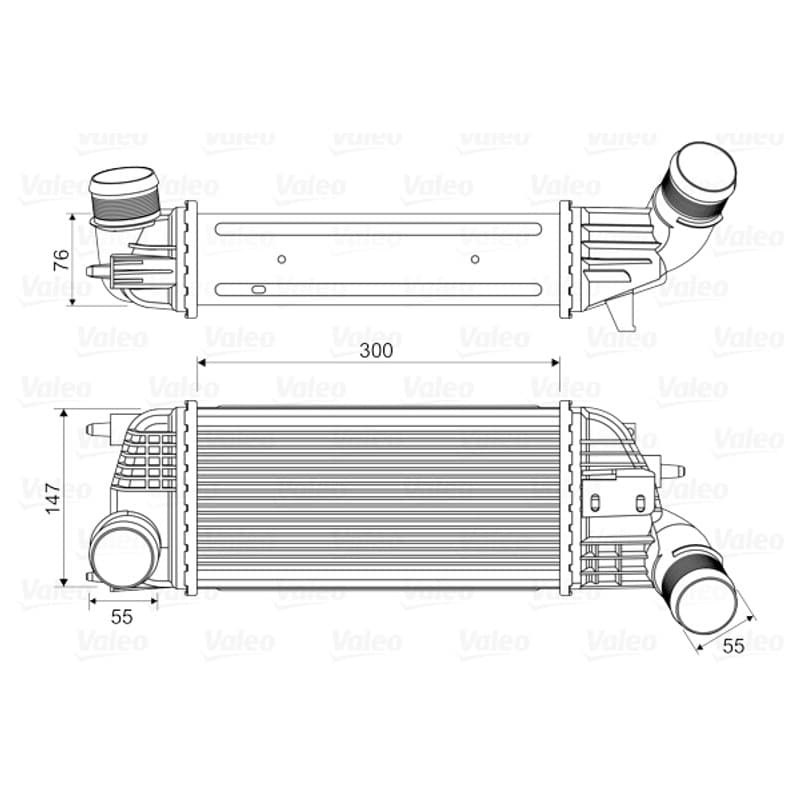 VALEO tarpinis suslėgto oro aušintuvas, kompresorius 818620 VALEO