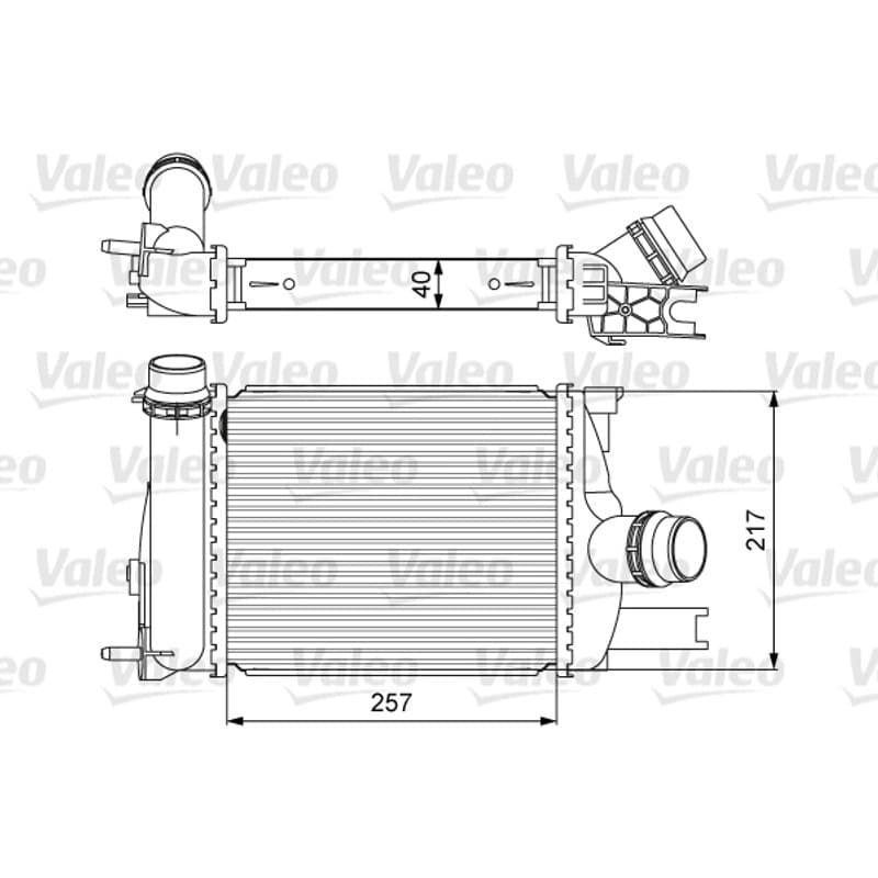 VALEO tarpinis suslėgto oro aušintuvas, kompresorius 818622