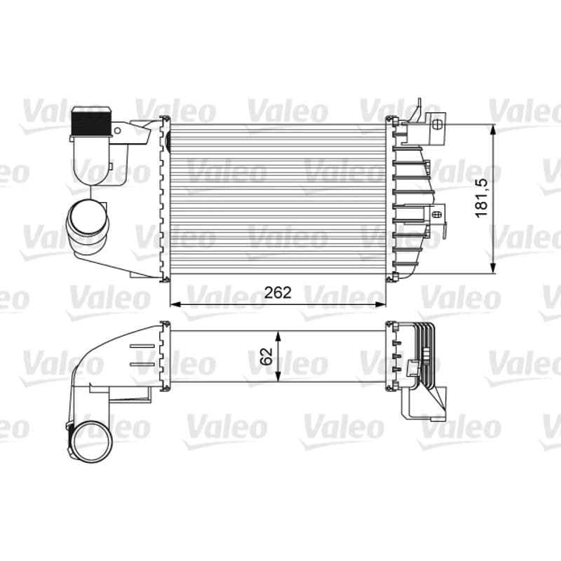 VALEO tarpinis suslėgto oro aušintuvas, kompresorius 818627 VALEO