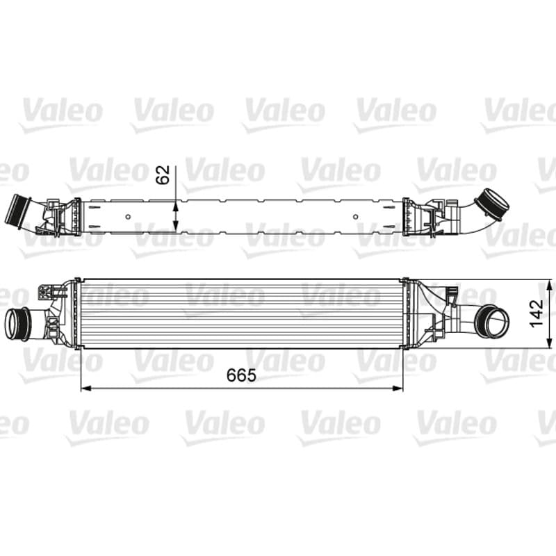 VALEO tarpinis suslėgto oro aušintuvas, kompresorius 818643 VALEO