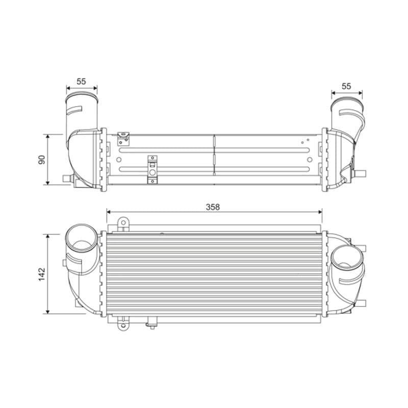 VALEO tarpinis suslėgto oro aušintuvas, kompresorius 818692 VALEO