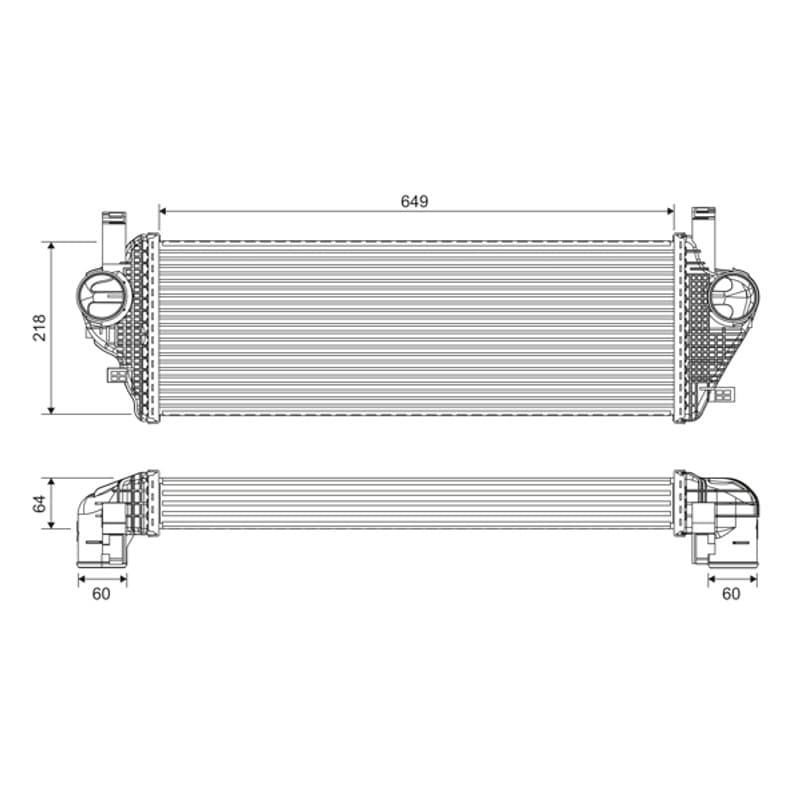 VALEO tarpinis suslėgto oro aušintuvas, kompresorius 822903 VALEO