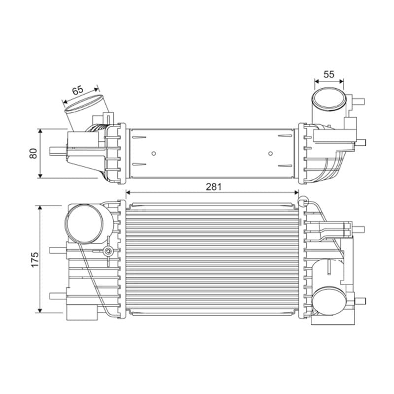VALEO tarpinis suslėgto oro aušintuvas, kompresorius 822919 VALEO