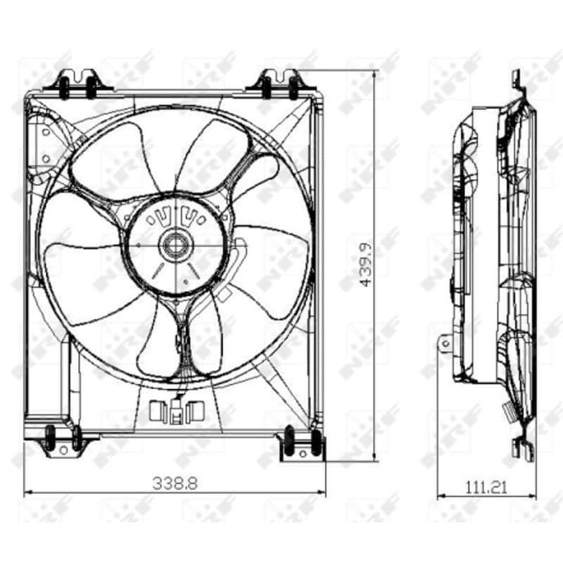 NRF ventiliatorius, radiatoriaus 47677 NRF